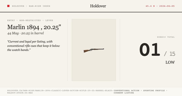 Marlin 1894 Classic Lever Action Rifle, 20.25" Barrel, Black Walnut Stock, 44 MAG reference image for Holdover Ban-Risk...