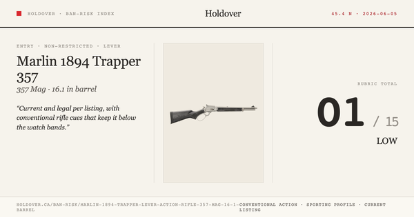 Marlin 1894 Trapper Lever Action Rifle 357 MAG 16.1″ Barrel reference image for Holdover Ban-Risk verdict