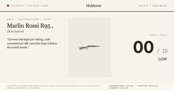 Marlin Rossi R95 Lever Action Rifle, 18.00" Stainless Barrel, Laminate, 444 Marlin reference image for Holdover Ban-Risk...