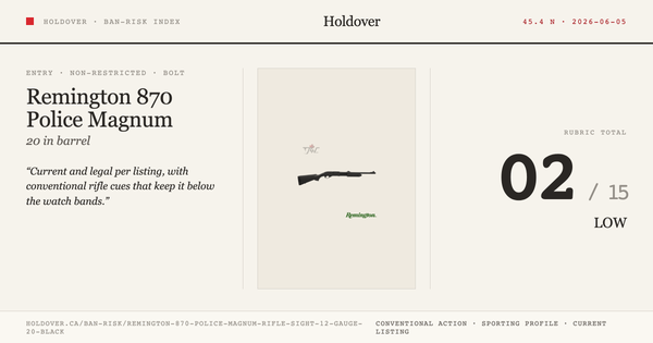 Remington 870 Police Magnum Rifle Sight 12 Gauge 20″ Black reference image for Holdover Ban-Risk verdict