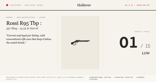 Rossi R95 Tbp Rifle: 357 MAG, 13.25" Barrel, Model 95p357131 reference image for Holdover Ban-Risk verdict