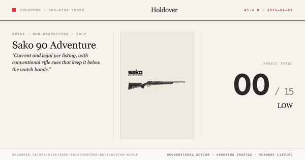 Sako 90 Adventure Bolt Action Rifle reference image for Holdover Ban-Risk verdict