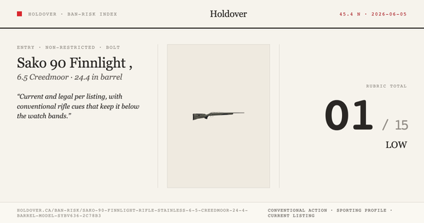 Sako 90 Finnlight Rifle, Stainless: 6.5 Creedmoor, 24.4" Barrel, Model Sybv6369a1r37d0 reference image for Holdover Ban...