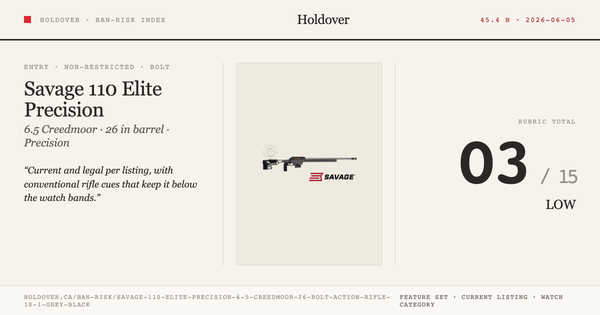 Savage 110 Elite Precision 6.5 Creedmoor 26″ Bolt Action Rifle 10+1 – Grey/Black reference image for Holdover Ban-Risk...