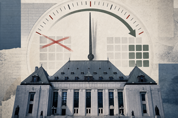 A Supreme Court calendar clock showing the firearms amnesty moving from October 30 to 90 days after the Court decision.