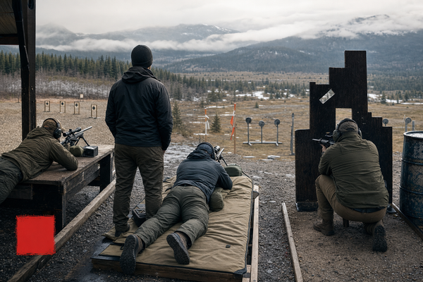A Canadian precision range scene showing different match disciplines before a rifle purchase.