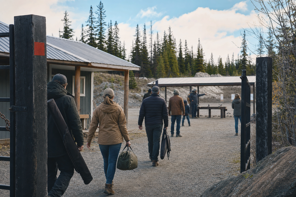 A Canadian range-day zeroing demonstration for new shooters.