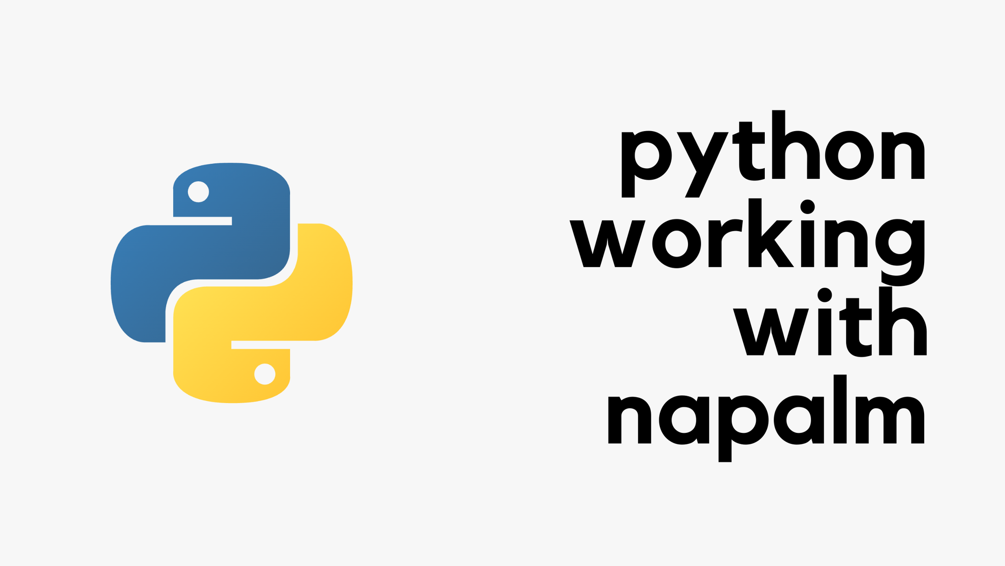 Python Working With NAPALM