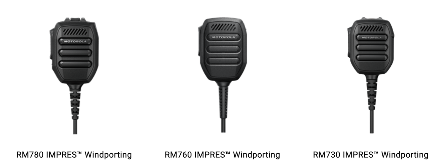 Motorola RM780, RM760 ja RM730 – IP68 RSM‑mikrofonit