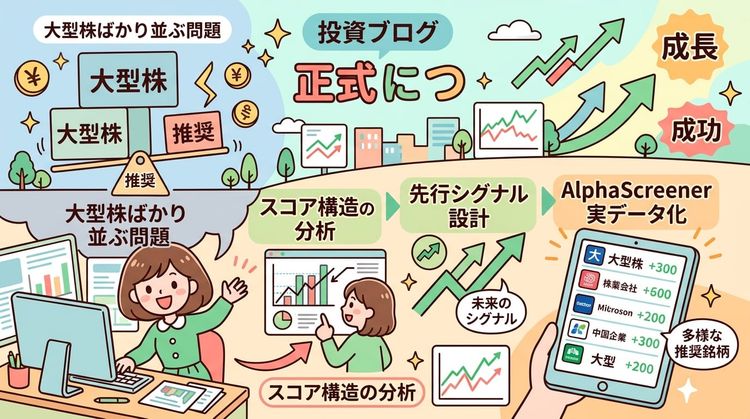 推奨銘柄システムの改善記録 — 「毎回同じ顔ぶれ」問題をどう解いたか