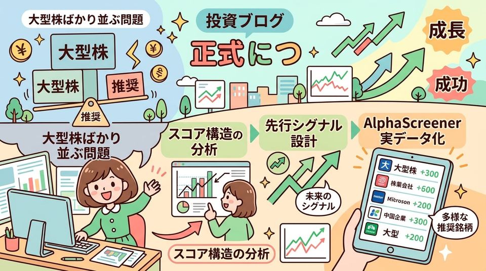 推奨銘柄システムの改善記録 — 「毎回同じ顔ぶれ」問題をどう解いたか