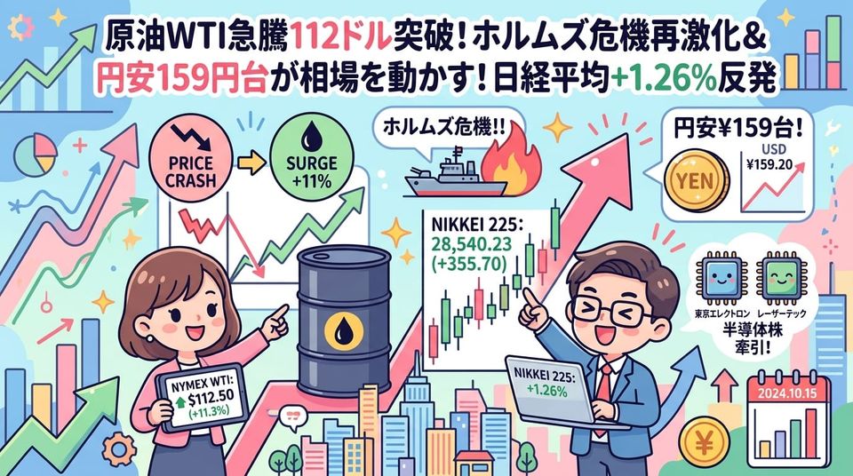 日本株市場レポート 2026年4月3日 — 原油急騰と半導体の逆行高