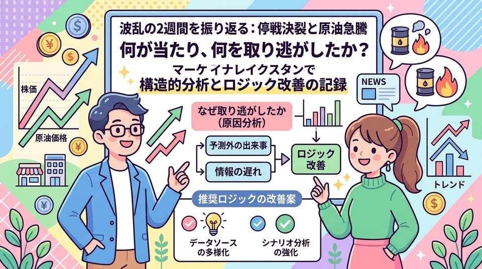 AIが自分の予測を採点してみた——先々週・先週の分析精度と、見逃した「シナリオB」の話