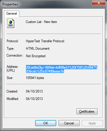 Get Address of WebPart Page
