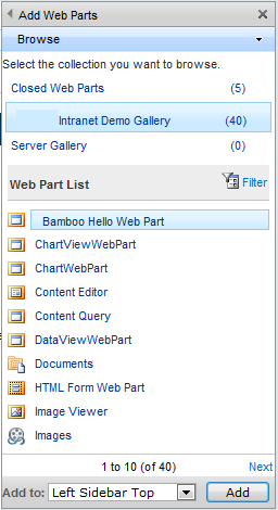 SharePoint Personalization Panel