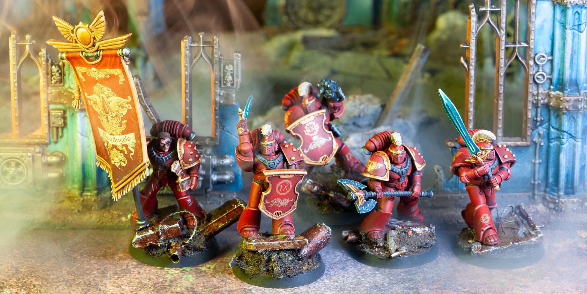Showcase ++ Horus Heresy: Blood Angels Command Squad Squad
