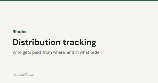 Distribution Tracking: Who Gets Paid, From Where, and In What Order