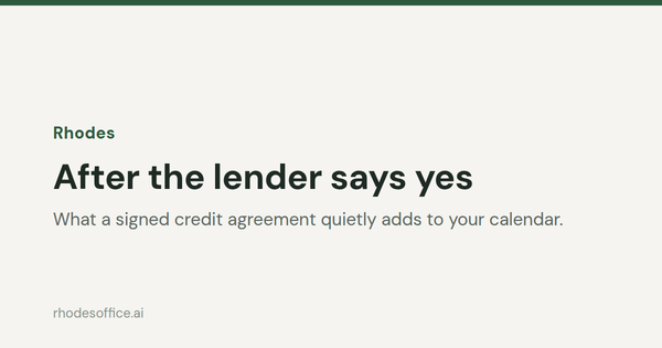 After the Lender Says Yes
