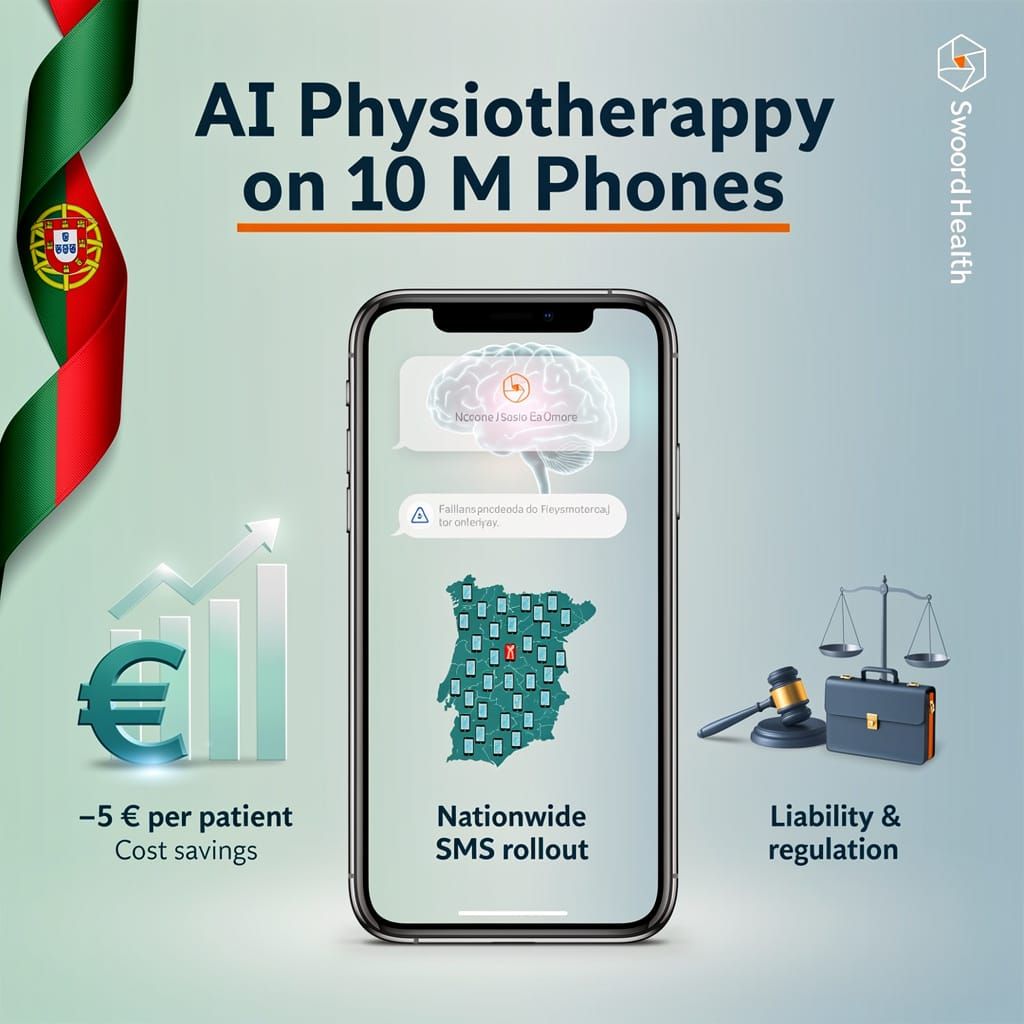 Portugal Deploys AI Physiotherapy to 10M Phones via SMS, Saves €5/Patient but Leaves Liability Gap Until 2027