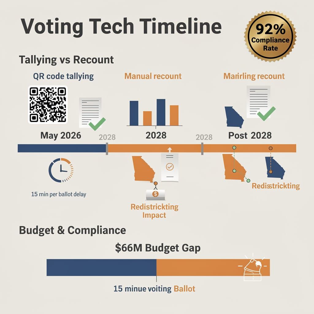 $66M Tech Gap: Georgia Extends QR Voting Amid Budget Crisis