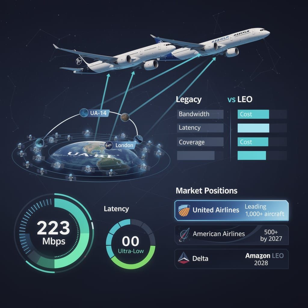 223 Mbps Connectivity: United Airlines Deploys Starlink LEO across 1,000+ Aircraft