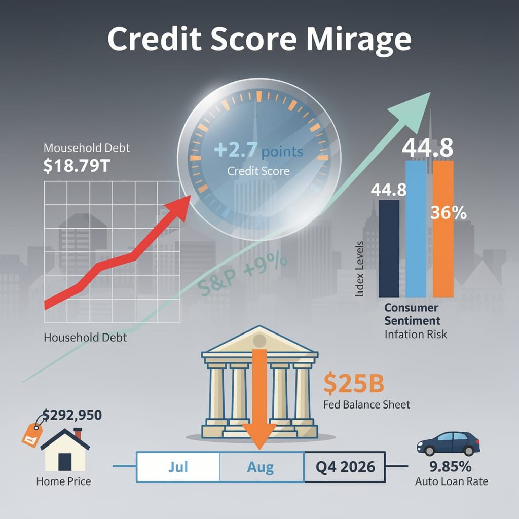 2.7-Point Credit Rise: US Household Debt Hits $18.79T Amid Sentiment Collapse