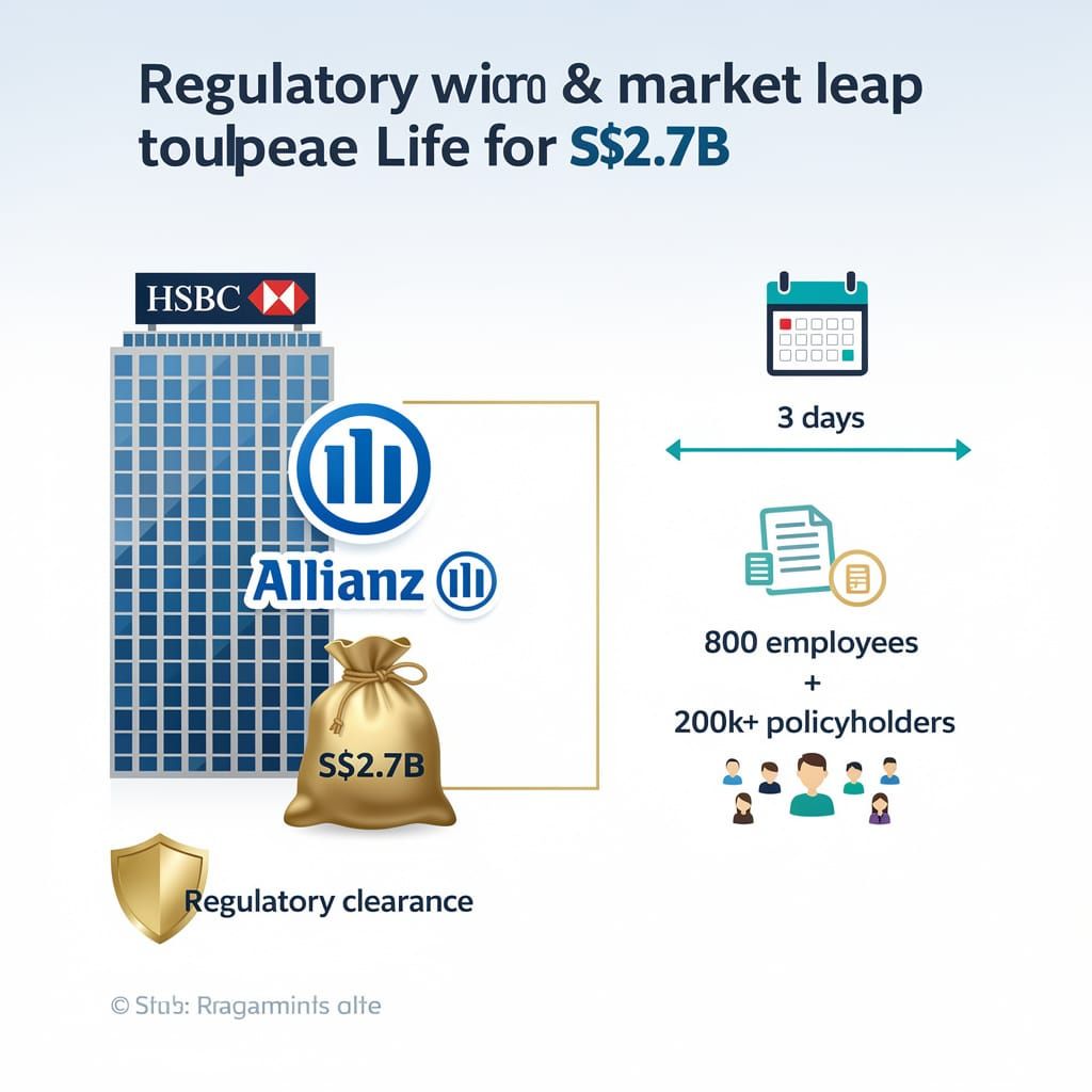 HSBC Sells Singapore Life to Allianz for S$2.7B — MAS Regulatory Cleanup, 3-Day Close