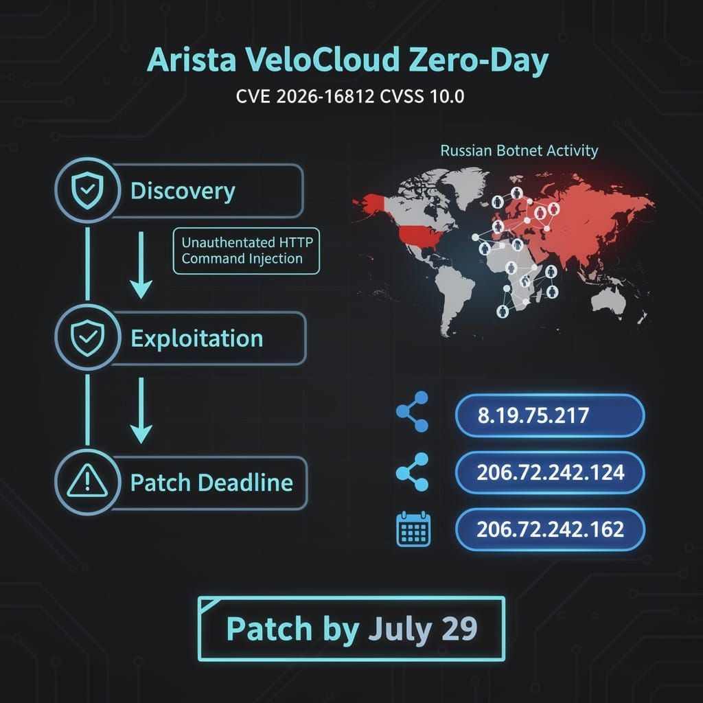 CVSS 10.0 Arista VeloCloud Zero-Day: No Password Required for Full Host Takeover
