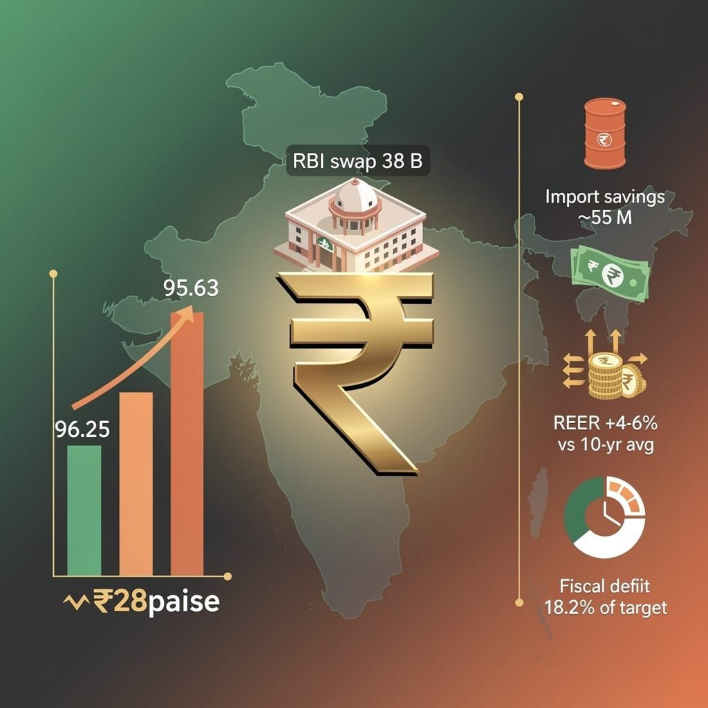 28-Paise Rupee Rally: RBI Rents Stability by the Week — Q1 Fiscal Deficit at 18.2%