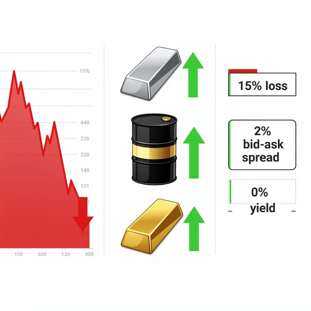 15% Losses, 2% Spreads, Zero Yield: The Great Commodity Rotation Is a Panic, Not a Plan
