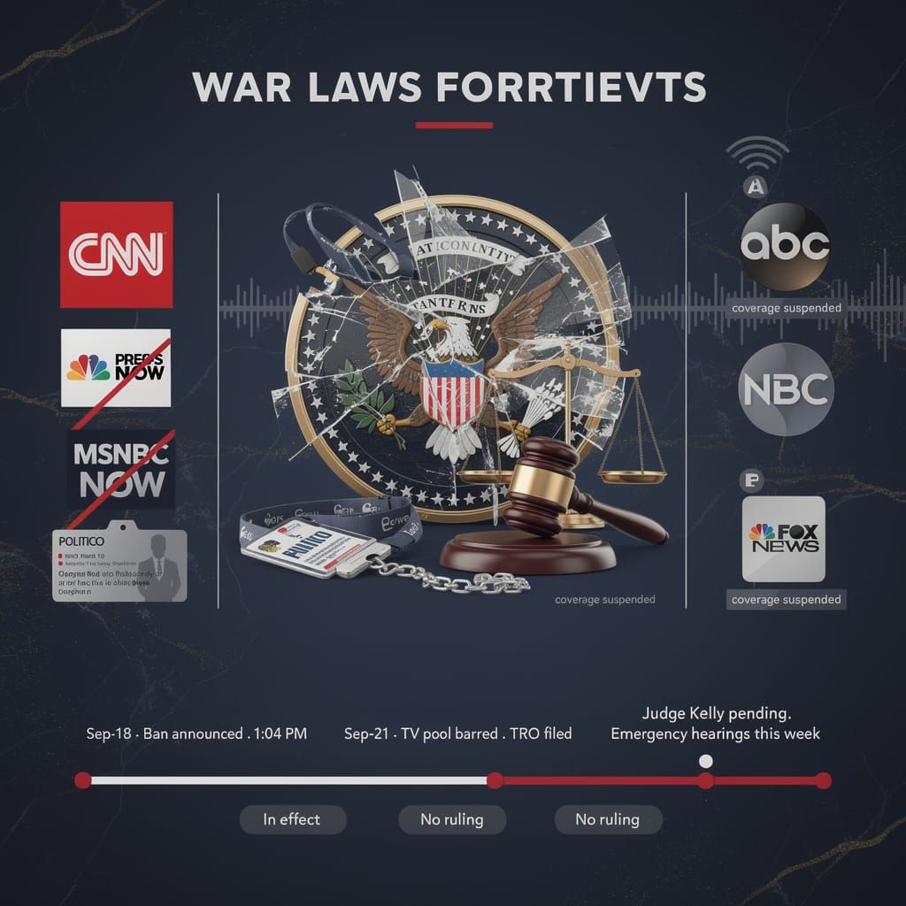 🏛️ White House Press Ban Sparks First Amendment Suit and Network Boycott