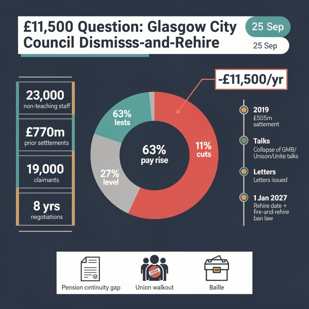 23,000 Glasgow workers face dismiss-and-rehire in £11,500 pay shake-up