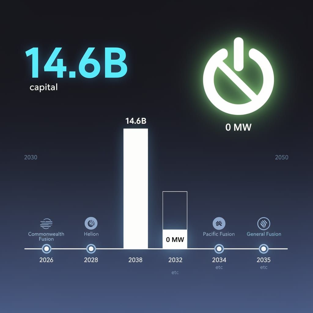⚡ Fusion startups raised $14.6B and produced zero megawatts