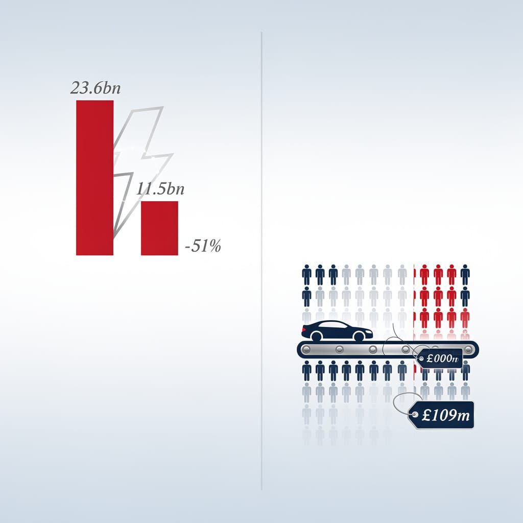 🏛️ UK Fiscal Buffer Halved as JLR Cuts 4,000 Jobs