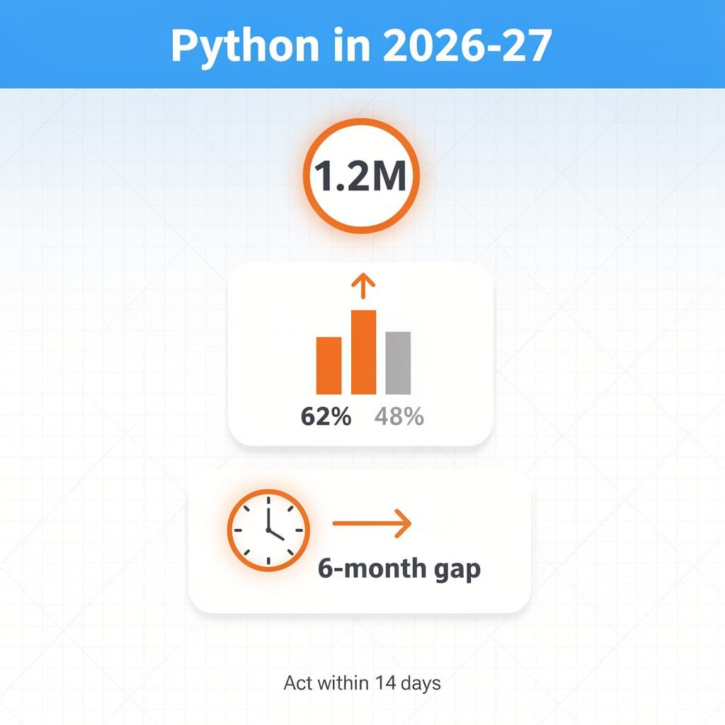 1.2M Professionals Track Python Roles: Action Gap Costs 6 Months of Career Progress