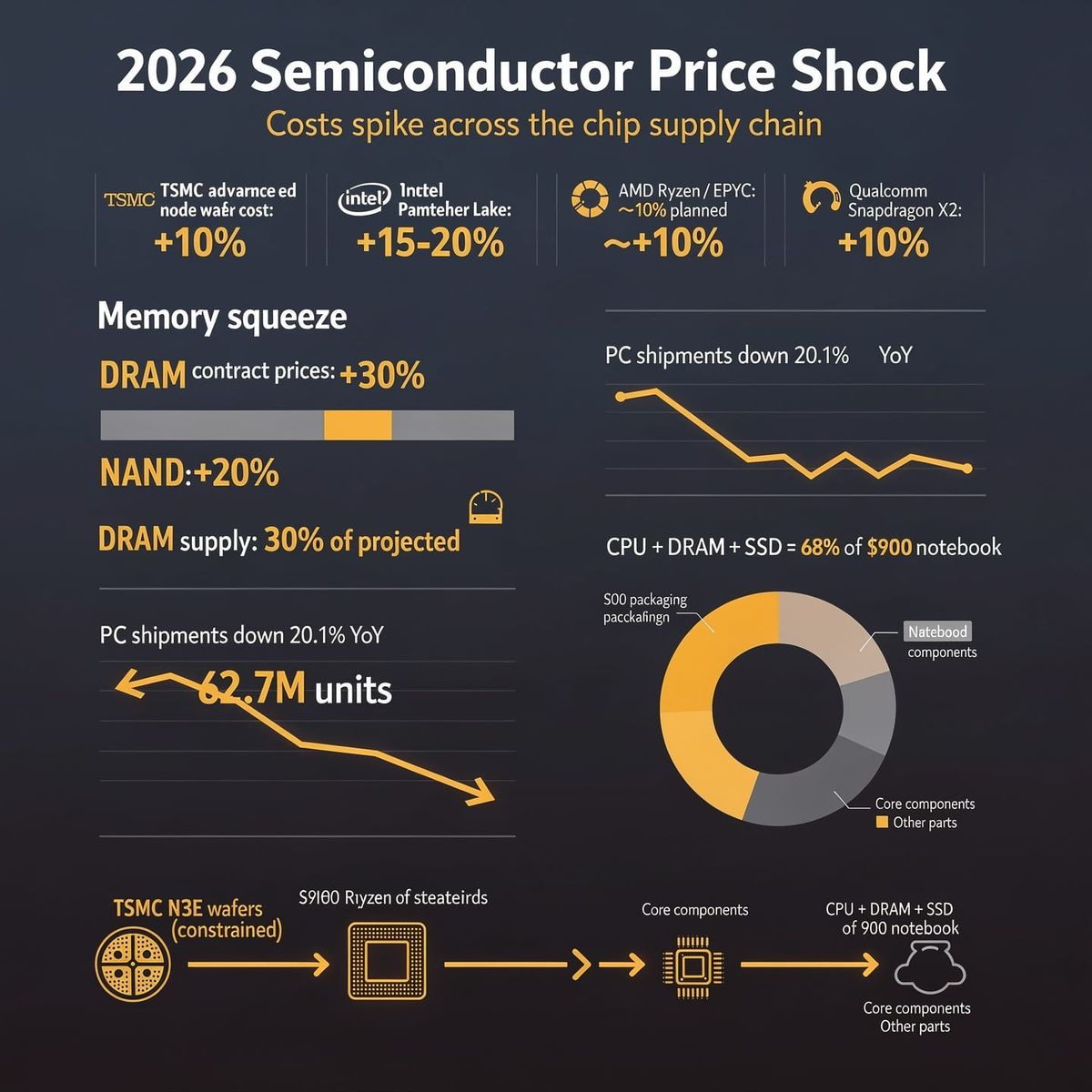 Chip prices rise as TSMC advanced-node supply stays tight
