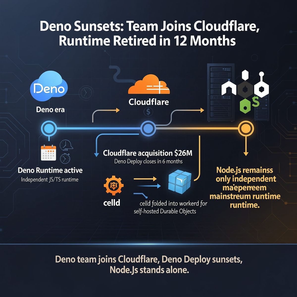 Deno Runtime Winds Down as Cloudflare Absorbs Its Team