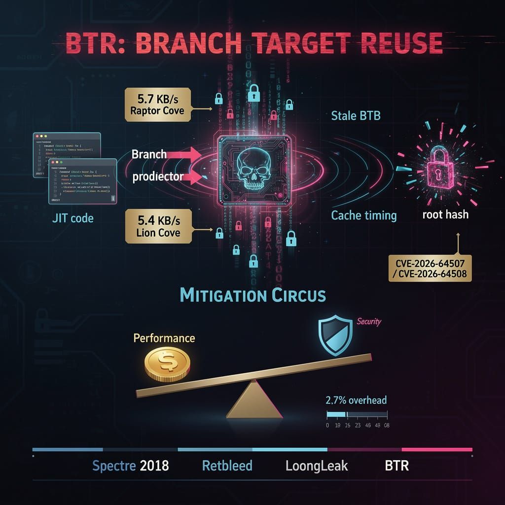 Branch Target Reuse leaks root hashes on patched Intel CPUs