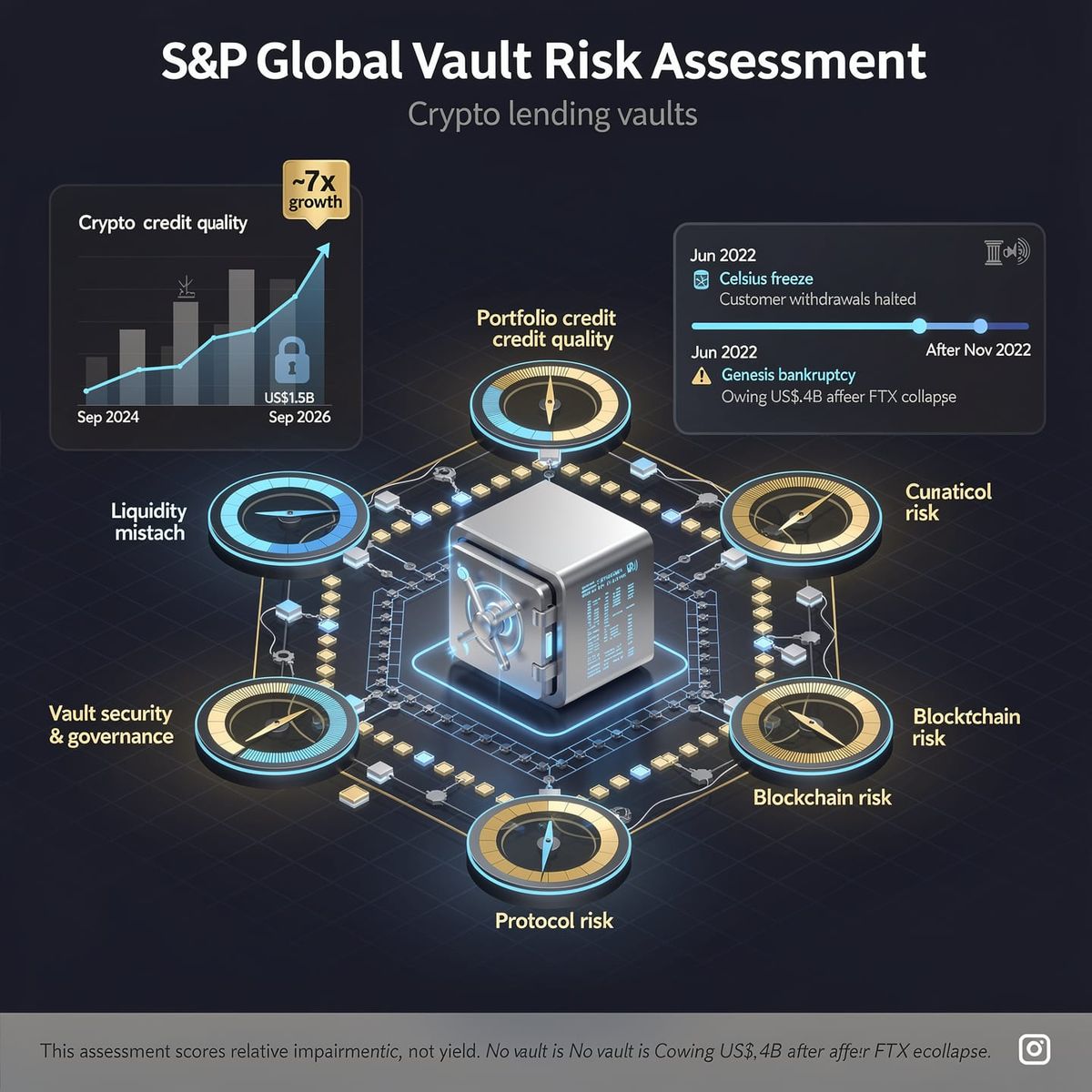 S&P Global launches Vault Risk Assessment for the roughly $10 billion crypto lending vault market