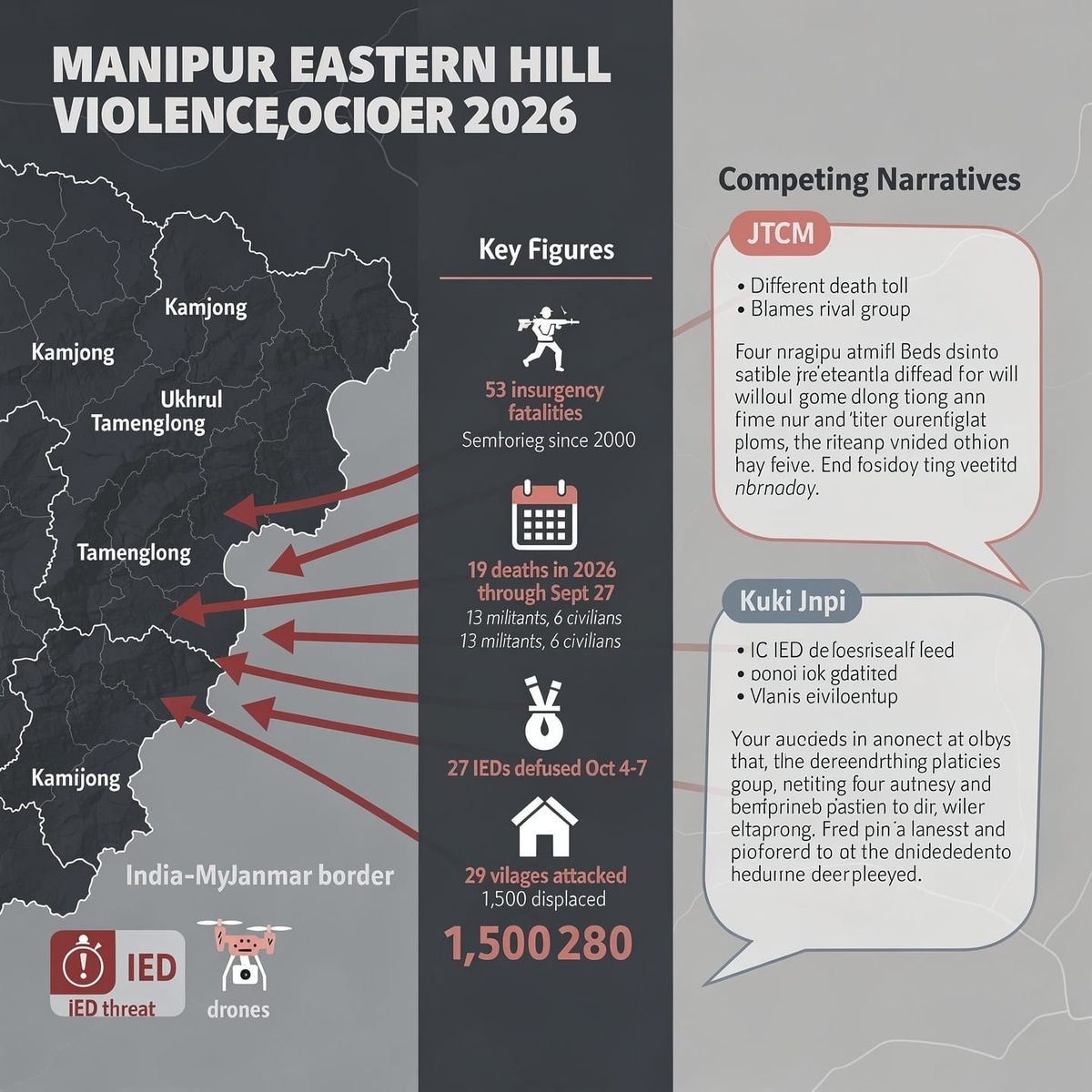 Manipur Hill Attacks: Toll Disputed as Violence Reaches Myanmar Border