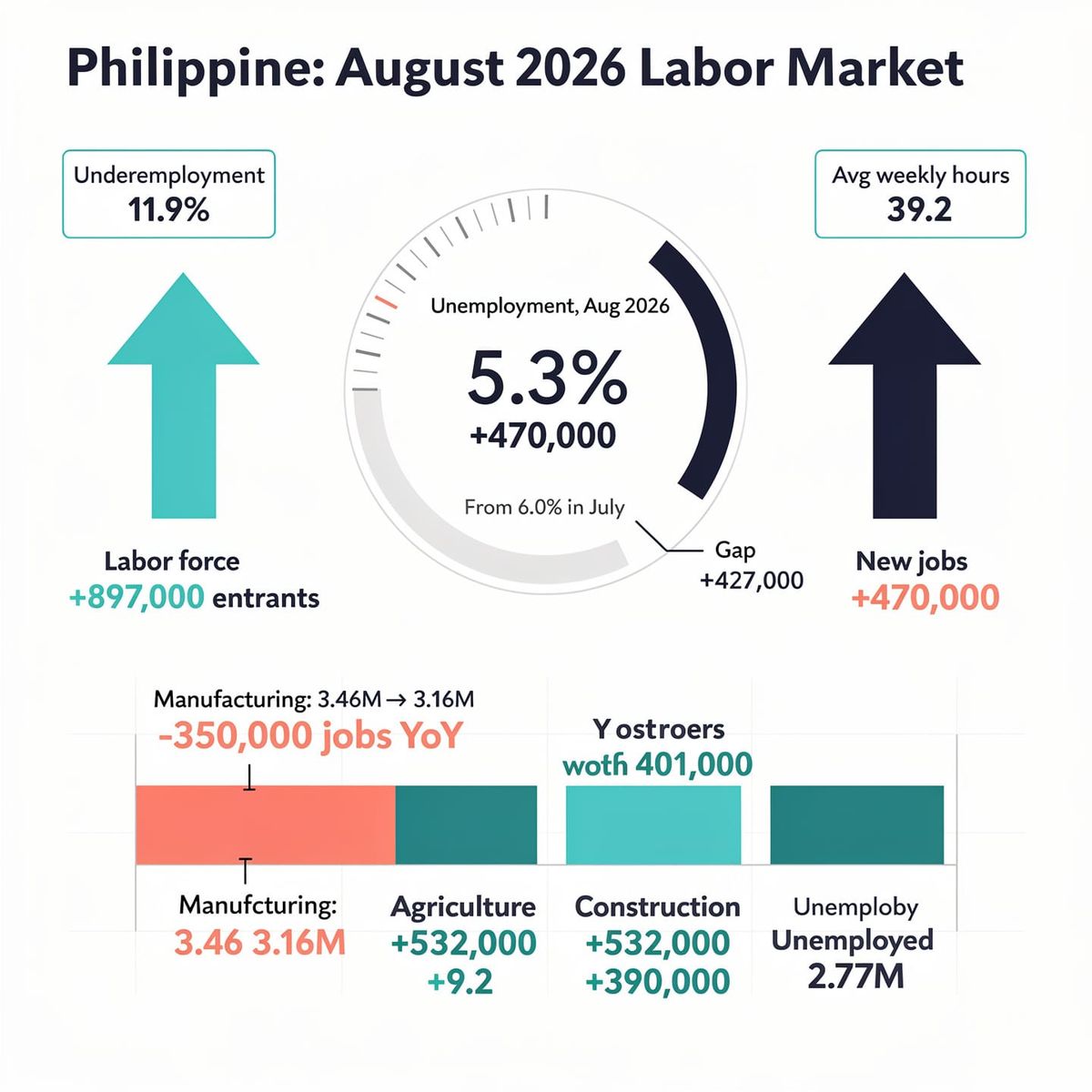 Philippine unemployment eases, but factory slump deepens