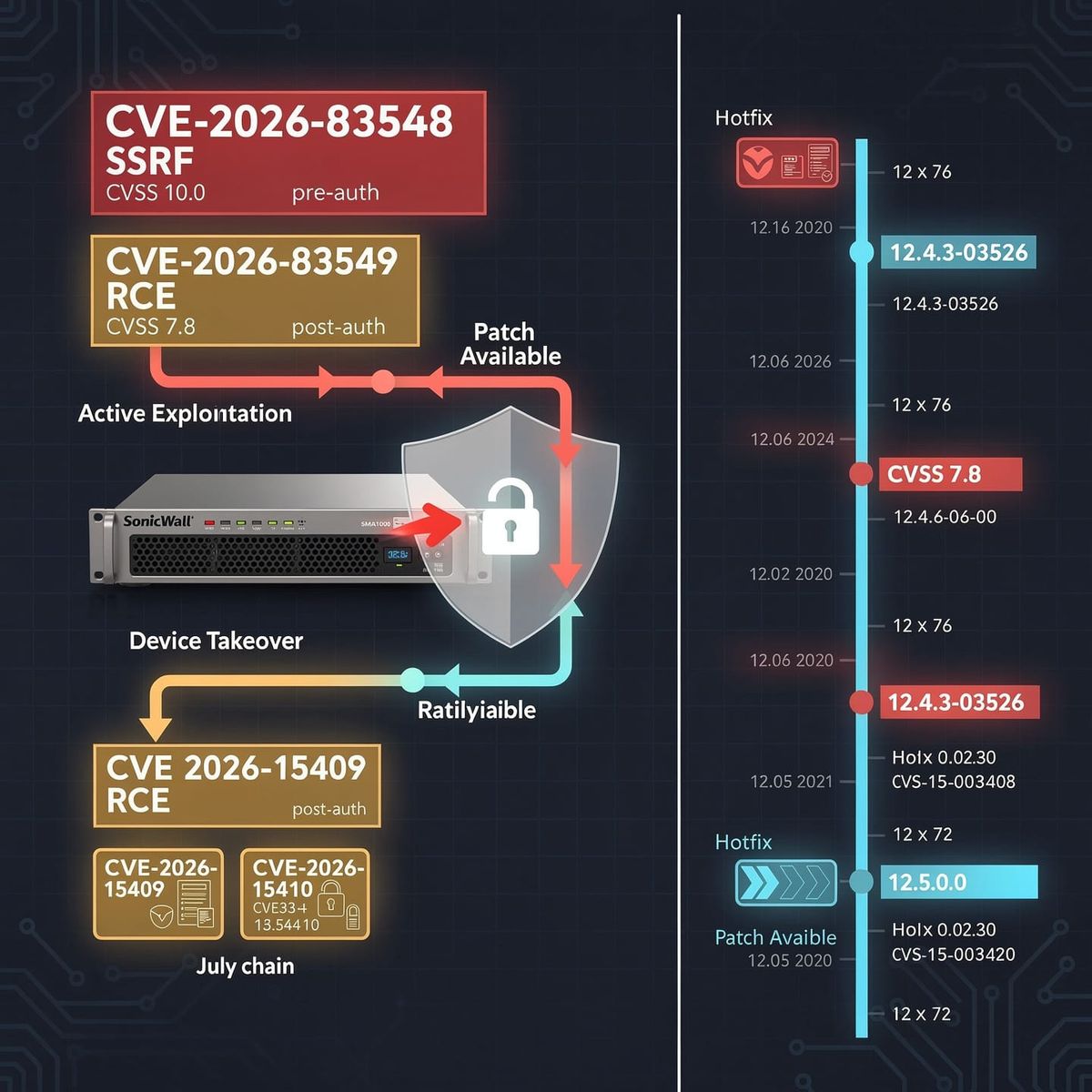 SonicWall SMA1000 hit by second zero-day chain in a year