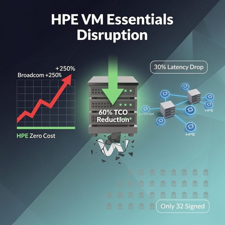 HPE's Zero-Cost VM Essentials Cuts TCO 60% — But Only 32 Resellers Signed Up