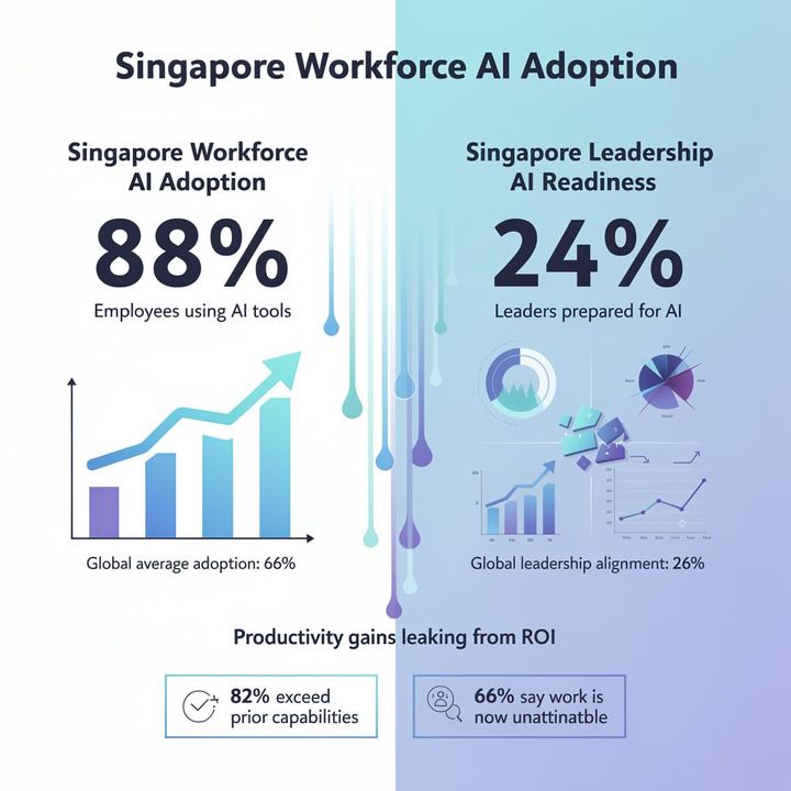 88% AI Adoption, 24% Leadership Readiness: Singapore's Transformation Paradox