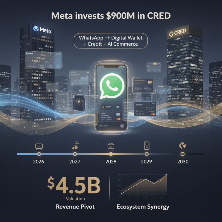 $900M Investment: Meta Acquires 20% of CRED India to Pivot Toward Fintech