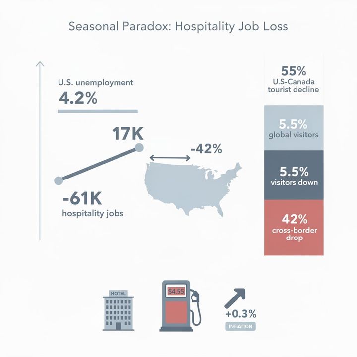 61,000 Job Loss in US Hospitality: International Travel Slump Triggers Sector Crisis