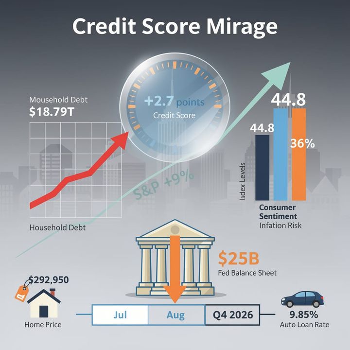 2.7-Point Credit Rise: US Household Debt Hits $18.79T Amid Sentiment Collapse