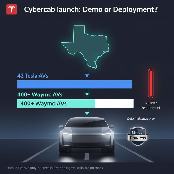 42 Cybercabs vs. 400+ Waymos: Tesla's Safety Gap in Austin