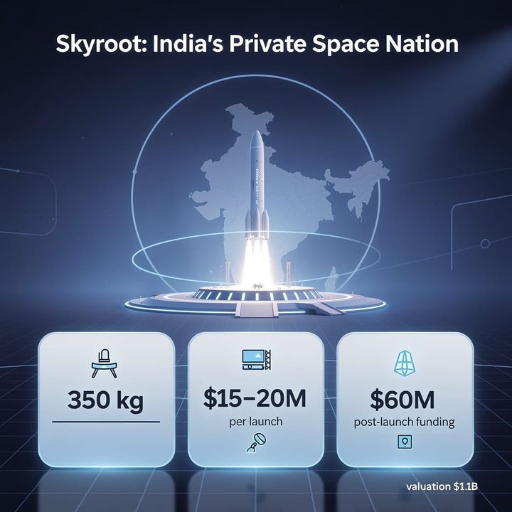 $1.1B Valuation, $60M Raise: Skyroot Becomes India's First Private Orbital Launcher