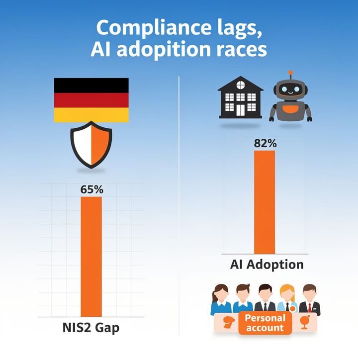 Only 65% NIS2 Compliance: Germany's Cybersecurity Gap Widens as Schools Race to 82% AI Adoption